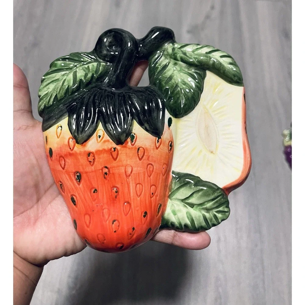 Set‎ Of Five Vintage Hanging Kitchen, Fruits, And Vegetable Decor